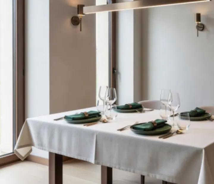 Napfényes steakhouse tér, háttérben modern pókerszalon asztalokkal