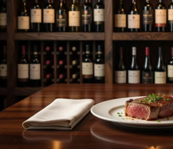 Steak és vörösbor párosítása elegáns környezetben